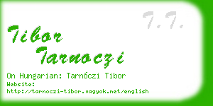 tibor tarnoczi business card